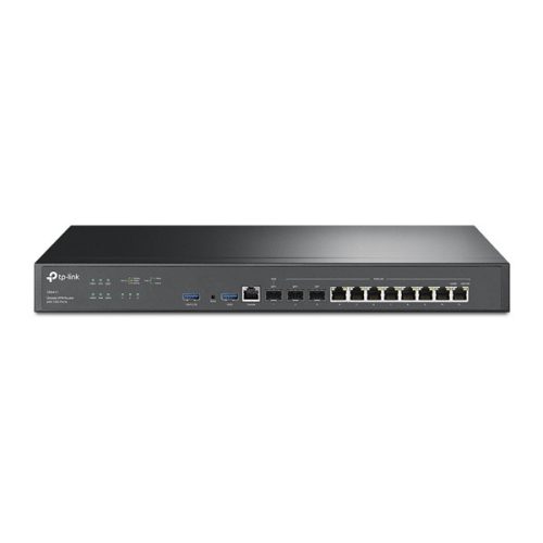 TP-LINK Vezetékes VPN Router 2xSFP+(10GE) + 1xWAN/LAN(1GE) + 8xWAN/LAN(1GE) + 1xkonzol port + 2xUSB, ER8411