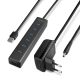 AXAGON HUE-SA7BP USB3.0 CHARGING HUB (Hétportos USB 3.0 hub gyors töltési támogatással. AC adapter a csomagban. Fekete)