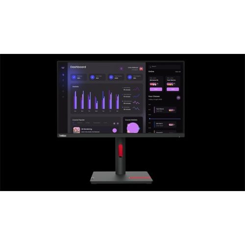 LENOVO Monitor ThinkVision T24i-30; 23,8" FHD 1920x1080 IPS, 60 Hz, 16:9, 1000:1, 250cd/m2, 4ms, D-Sub, HDMI, DP