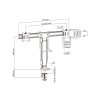 MULTIBRACKETS Asztali konzol (2 képernyős), M Deskmount Slim Basic Dual (17-27", max.VESA: 200x200 mm, 6 kg)