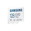 SAMSUNG Memóriakártya, EVO Plus microSDXC kártya ,128GB, UHS-1, U3, V30, A2, + SD Adapter, R160/W