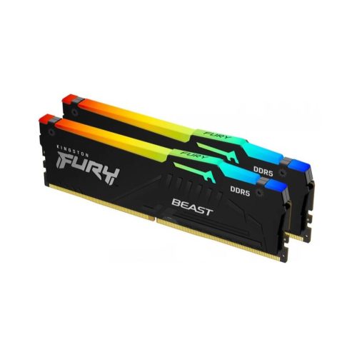 KINGSTON FURY Memória DDR5 32GB 6000MT/s CL30 DIMM (Kit of 2) Beast RGB XMP