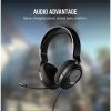 CORSAIR Vezetékes Headset, HS35 SURROUND v2 Gaming, Multiplatform, fekete