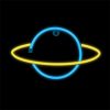 FOREVER LIGHT Neon LED dekorációs lámpa SATURN,  ki/be kapcsoló, USB vagy 3xAA 1,5V, 2m kábel,