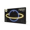 FOREVER LIGHT Neon LED dekorációs lámpa SATURN,  ki/be kapcsoló, USB vagy 3xAA 1,5V, 2m kábel,