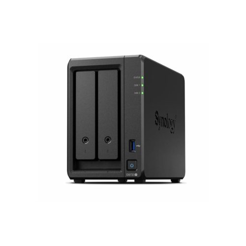 SYNOLOGY NAS 2 fiókos DS723+ 2x4TB HDD-vel, AMD Ryzen R1600 2x2,6GHz, 2GB DDR4 RAM, 2x1000Mbit, 1xUSB3.2Gen1