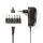 NEDIS ACPA001 univerzális hálózati adapter, állítható 3V-12V DC 1A, 1,8m, 6 cserélhető adapter fej, 12W, fekete