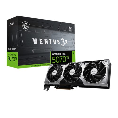 MSI Videokártya PCI-Ex16x nVIDIA RTX 5070 Ti VENTUS 3X 16GB DDR7 OC