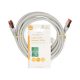 Nedis Cat6 patch kábel, szürke, aranyozott érintkezők, 10/100/1000 Mbit/s, hossz 3m, CCGL85220GY30