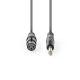 Nedis félprofi audió kábel COTH15120GY30, 6,35mm monó jack dugó - 3p XLR aljzat, hossz 3m, rugalmas
