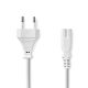 Nedis táp kábel IEC-320-C7, 2 x 0.75 mm, hossz 5m, fehér, CEGL11040WT50