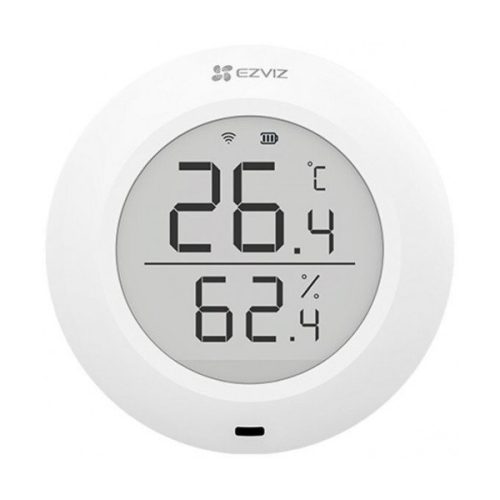 EZVIZ T51C okos hőmérséklet és páratartalom érzékelő,  1,8 kijelző, valós idejű megfigyelés, azonnali risztás,