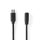 Nedis CCGL65960BK10 USB-C™ dugó | 3,5 mm jack aljzat | 1,00 m