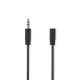 Nedis CAGB22050BK50 sztereó audió kábel, 3,5 mm Férfi, 3,5 mm Nő,  Nikkelezett,  5 m | kerek,  Fekete