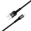 COLORWAY Kábel, USB CW-CBUL045-BK, Apple Lightning (nylon) 2,4A 1M fekete