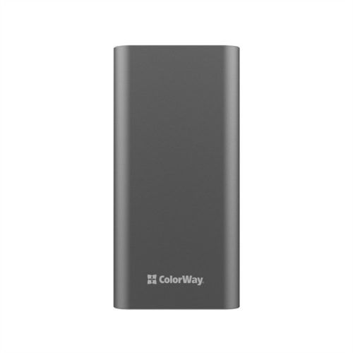 COLORWAY USB töltő adapter, Power Bank 20 000 mAh teljes (USB QC3.0 + USB-C tápellátás 22,5 W) Szürke CW-PB200LPH3GR-PDD