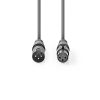 Nedis COTG15010GY150  XLR 3 tűs dugó | XLR 3 tűs aljzat, 15m
