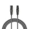 Nedis COTG15010GY200  XLR 3 tűs dugó | XLR 3 tűs aljzat, 20m