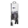Nedis COTH15210GY15 félprofi XLR audió kábel, 2x XLR 3 tűs dugó - 2x RCA dugó, 1,5m