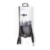 Nedis COTH23300GY15 félprofi XLR audió kábel, 6,35mm sztereo jack dugó - 2x RCA dugó, 1,5m
