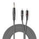 Nedis COTH23300GY30 félprofi XLR audió kábel, 6,35mm sztereo jack dugó - 2x RCA dugó, 3m