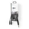 Nedis COTH23300GY30 félprofi XLR audió kábel, 6,35mm sztereo jack dugó - 2x RCA dugó, 3m