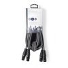 Nedis COTH15030GY30 félprofi XLR audió kábel, 2 x XLR 3p dugó - 2 x XLR 3p aljzat, 3m, rugalmas