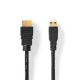 Nedis CVGL34500BK15 mini HDMI - HDMI kábel, 4K@30Hz, 10,2 Gbps, 1,5m