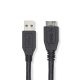 Nedis CCGL61500BK05 USB3.2 - micro-B (micro B) kábel, 5 Gbps, 0,5m