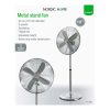 NORDIC HOME FT-562 fém állóventilátor, 3 év garancia, erős stabil kivitel, átmérő: 45 cm, teljesítmény: 60W, 3 fokozat