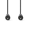 Nedis CAGL25000BK50 optikai audio kábel, TosLink dugó, hossz 5m