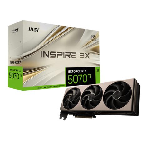 MSI Videokártya PCI-Ex16x nVIDIA RTX 5070 Ti INSPIRE 3X 16GB DDR7 OC