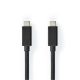 Nedis CCGL64020BK10 USB C - USB C (USB-C) kábel, USB 3.2 Gen 2, 100W, hossz 1m