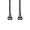 Nedis CCGL64020BK10 USB C - USB C (USB-C) kábel, USB 3.2 Gen 2, 100W, hossz 1m