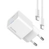 COLORWAY AC töltő GaN Mini CW-CHS052PDC-WT 25W PD port PPS USB-C fehér kábel Type-C