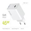 COLORWAY AC töltő GaN Mini CW-CHS057PD-WT 45W PD port PPS USB-C fehér