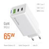 COLORWAY AC töltő GaN Mini CW-CHS058PD-WT 65W PD port PPS USB (USB-2C1A) fehér