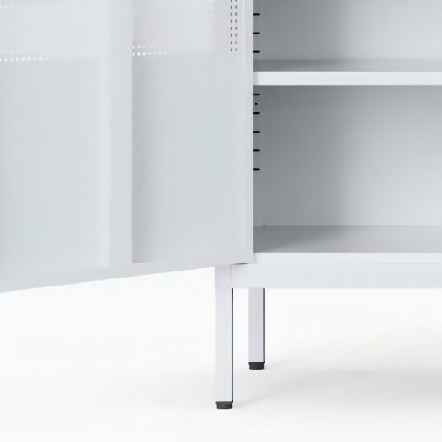 Flexispot fém tárolószekrény, 100×40 cm, magasság 64 cm, Fehér