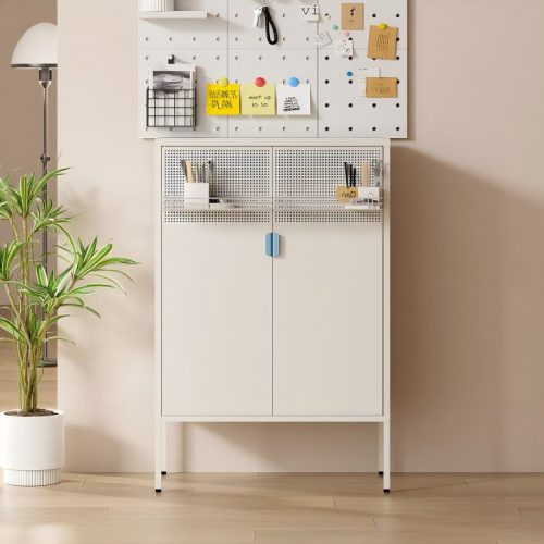 Flexispot fém tárolószekrény, 100×40 cm, magasság 120 cm, Fehér