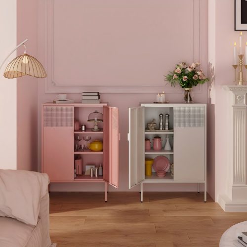 Flexispot fém tárolószekrény, 100×40 cm, magasság 120 cm, Fehér