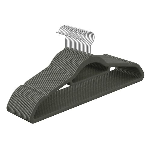 SONGMICS Bársony Hatású Fogas, 42.7*22*0.6 cm, ABS Anyagból, Fekete