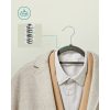 SONGMICS Bársony Hatású Fogas, 42.7*22*0.6 cm, ABS Anyagból, Fekete