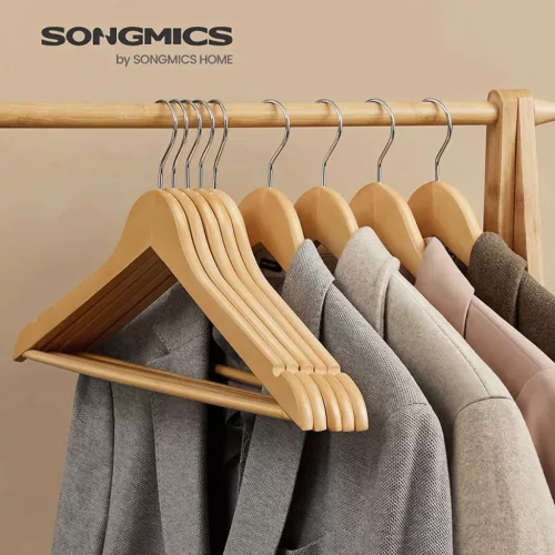 SONGMICS prémium juharfa vállfa szett, 20 db