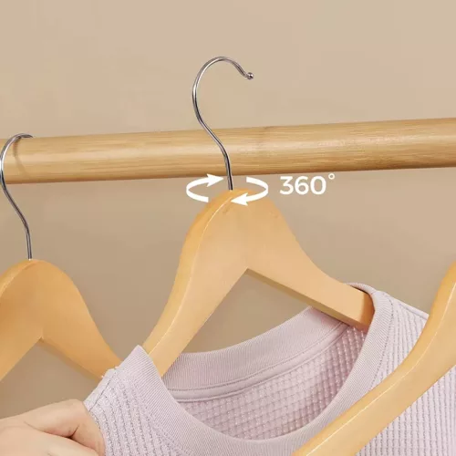 SONGMICS prémium juharfa vállfa szett, 20 db