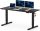 FLEXISPOT ONE PIECE Elektromos Állítható Íróasztal, Kétmotoros, 180×80 Cm – Magasságállítható Ülő-Álló Asztal Vázzal és Fekete Asztallappal, Otthoni Irodába