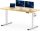 FLEXISPOT ONE PIECE Elektromos Állítható Íróasztal, Kétmotoros, 180×80 Cm – Magasságállítható Ülő-Álló Asztal Vázzal és Juhar Asztallappal, Otthoni Irodába