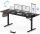 FLEXISPOT ONE PIECE Elektromos Állítható Íróasztal, Kétmotoros, 200×80 Cm – Magasságállítható Ülő-Álló Asztal Vázzal és Fekete Asztallappal, Otthoni Irodába