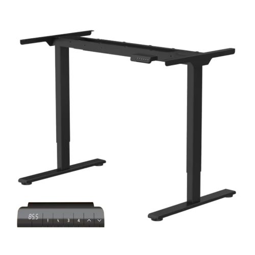 FLEXISPOT E1 Pro  Elektromos Íróasztal Láb, Fekete, Kétmotoros, 70–120 cm Állítható, 100 kg Teherbírás, Memóriagombokkal