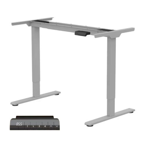 FLEXISPOT E1 Pro  Elektromos Íróasztal Láb, Szürke, Kétmotoros, 70–120 cm Állítható, 100 kg Teherbírás, Memóriagombokkal
