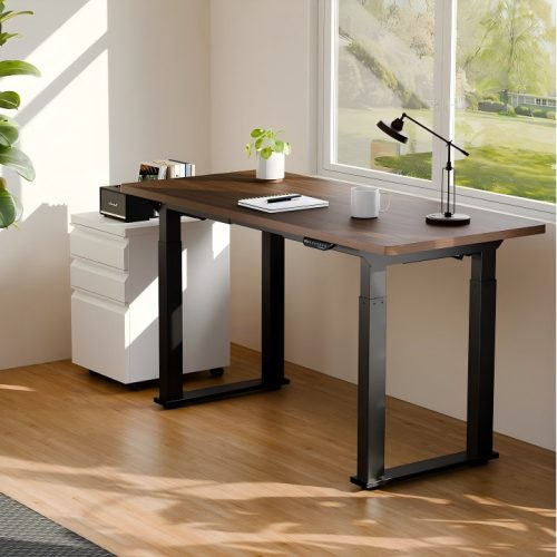 FLEXISPOT E2Q négylábú elektromos magasságállítható íróasztal láb, Fehér, 2 motorral, 150kg teherbírással